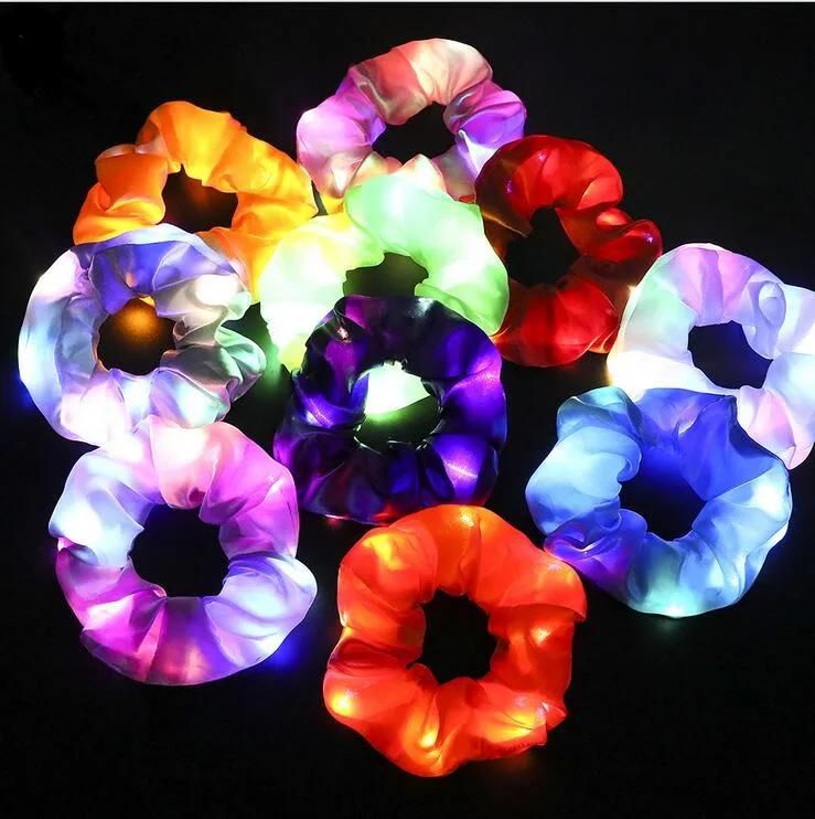 Wholesale New Design LED Scrunchies Hair Bands Hair Scrunchies