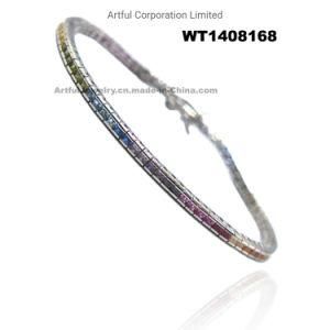 2020 New Fashion Rainbow Design 925 Silver Bracelet