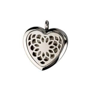 Stainless Steel Heart Shaped Aromatherapy Locket Essential Oil Diffuser Necklace