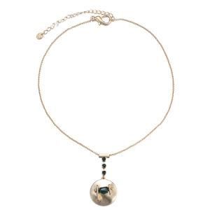 Fashion Minimalist Round Choker Necklaces &amp; Pendants for Women Rhinestones Stone &amp; Gold Plated Zinc Alloy Jewellery