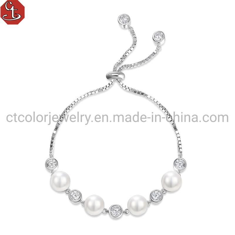 Wholesale jewelry Temperament Freshwater pearl 925 silver Bracelet