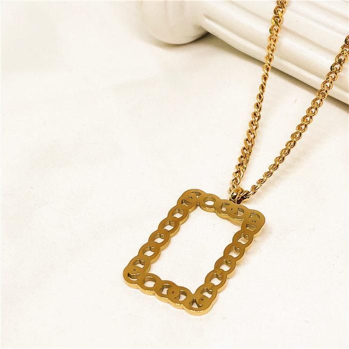 Manufacturer Custom High Quality Fashion Jewelry Acier Inoxidable Bijoux Couple Necklace Chain 14K 18K Gold Valentine Necklaces