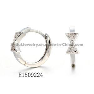 Fashion Jewelry 925 Sterling Silver or Brass Huggie Earring Cubic Zircon Earring for Women