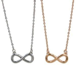 Wholesale Custom Women&prime;s Infinity Necklace Jewelry Gold Plated Stainless Steel Infinity Pendant Necklace