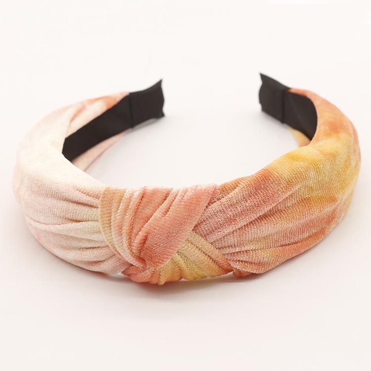 13 Color Velvet Hairband with Tie-Dye Effects M20703