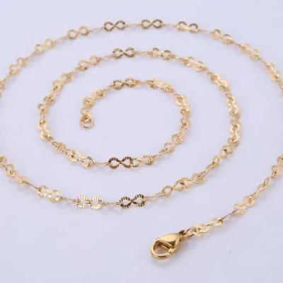 Necklace Embossed Eight Figure Chain Bracelet for Fashion Jewelry