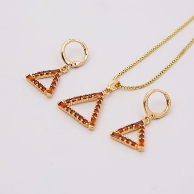 Hot Selling Zirconia 18K Gold Plated Jewelry Sets for Lady