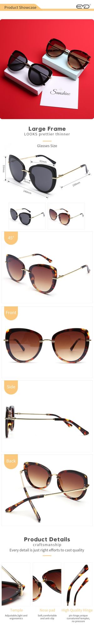 PC Metal Frame Combined Sunglasses Customizable Men Women Sunglass Ready Goods Eyewear