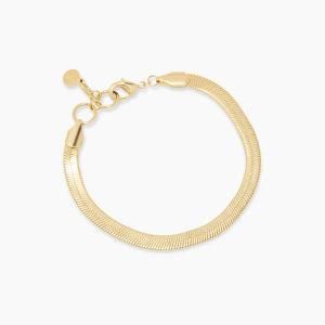 Fashion Design Adjustable Herringbone Chain Stainless Steel Women Bracelet