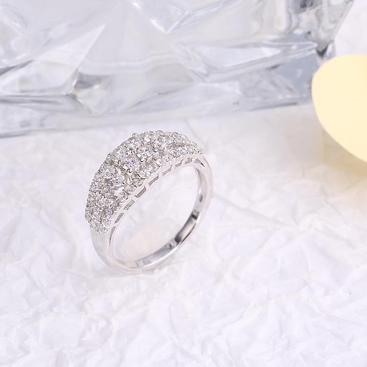 925 Silver Fashion Accessories Fashion Jewelry Hip Hot Jewellery Hot Sale Elegant Luxury Moissanite Lab Diamond CZ Ring