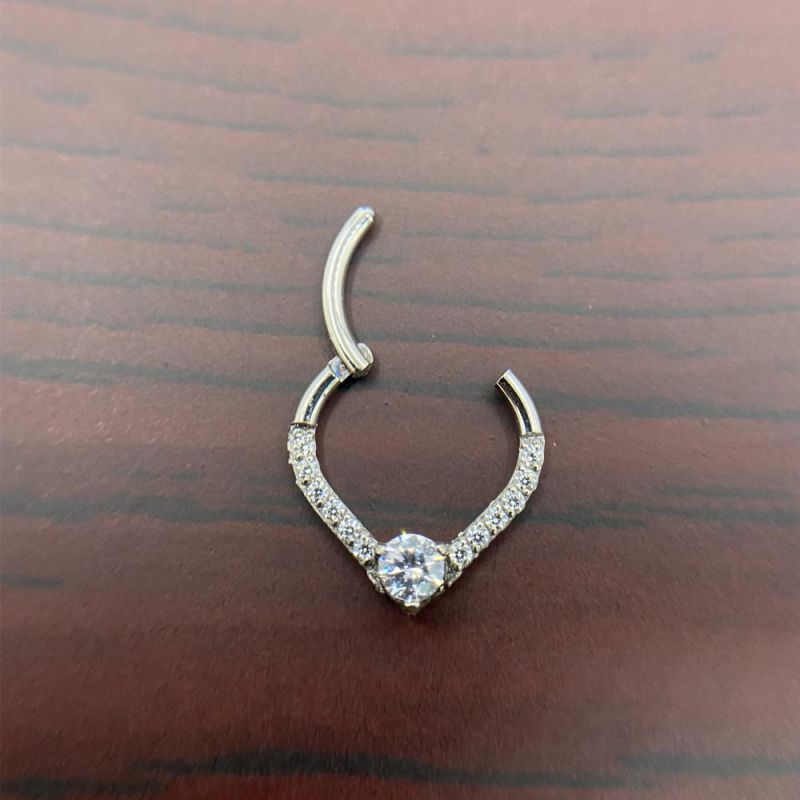 2021new Design Titanium Hinged Segment Ring Piercing Jewelry (Custom Sizes&Color Available)