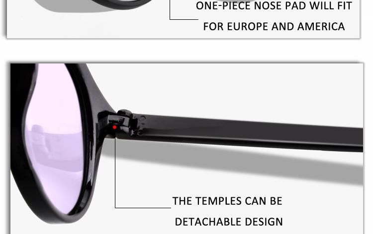 2021 Trendy Round Womens Shades Glasses Anti Glare Polarized Sunglasses