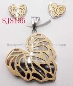 Heart Shape Stainless Steel Jewelry Set (SJS195)