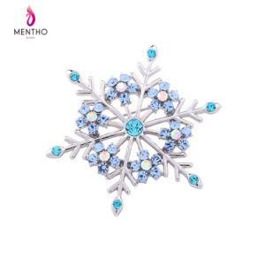 Simple Elegant Dazzling Crystal Studded Snowflake Shape Women&prime;s Brooch
