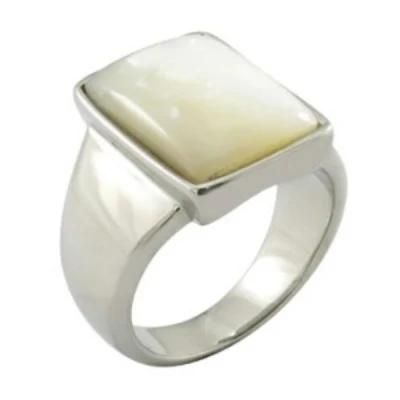 Jewelry White Stone Ring Fashion Single Women Ring
