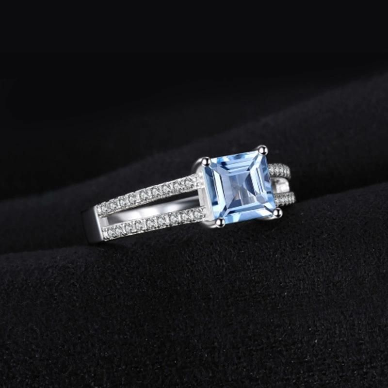 925 Sterling Silver Jewelry Fashion Earring with Gemstone Sky Blue Topaz