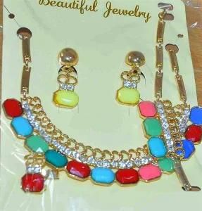 2014 Best Selling Necklace and Earrings for Leopard Fashion Jewelry Set Cj0404