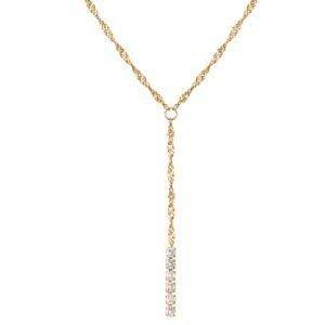 Fashion Choker Sweater Chain Crystal Lariat Tennis Drop Necklace