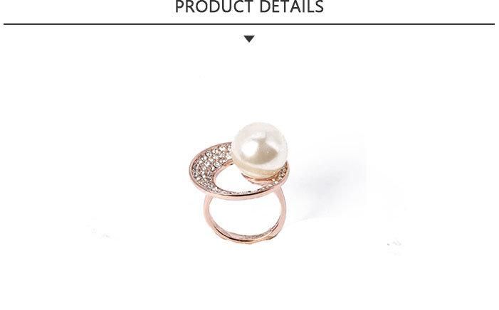 High Quality Fashion Jewelry Rose Gold Pearl Ring