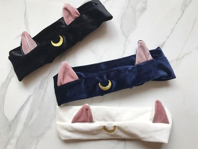 Wholesale Customized Multicolor Cute Moon Bath SPA Makeup Headband