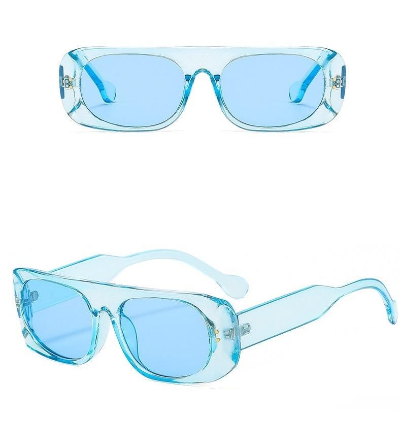 New Fashion Women Designer Retro Rectangle Sun Glasses Female Ins Popular Colorful Square Sunglasses