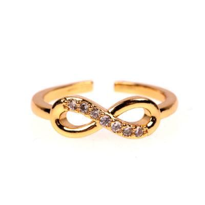 Infinity Promise Rings Copper Cubic Zirconia Wedding Engagement Rings for Women