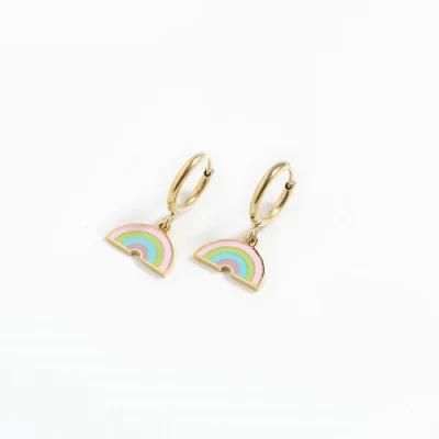 Manufacturer Custom High Quality Fashion Jewelry Charm Earring 18K Gold Plated Stainless Brand Earring 14K Gold Plated Earrings