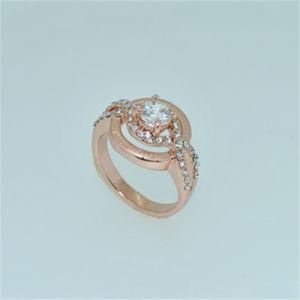 Diamond Crystal Ring Rose Gold Plated Ring Made with Genuine Austrian Crystals Full Sizes Rings Free Shipping (R14A06921R7XW0005)