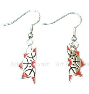 Drop Earring with Enamel Logo (AEA1307)