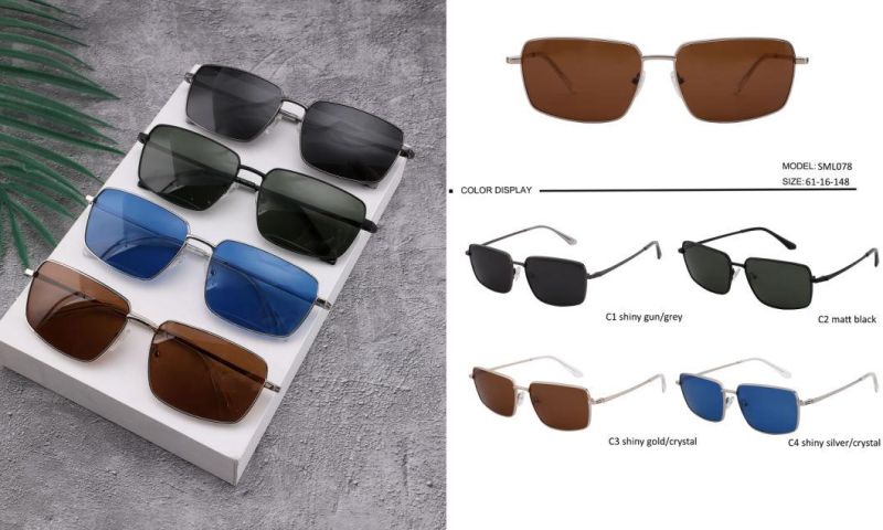 High Quality Italy New Design Luxury Acetate Metal Frame Sunglasses