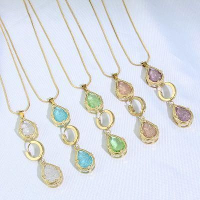 18K Real Gold Plating Necklace Stainless Steel Metal Women Jewelry