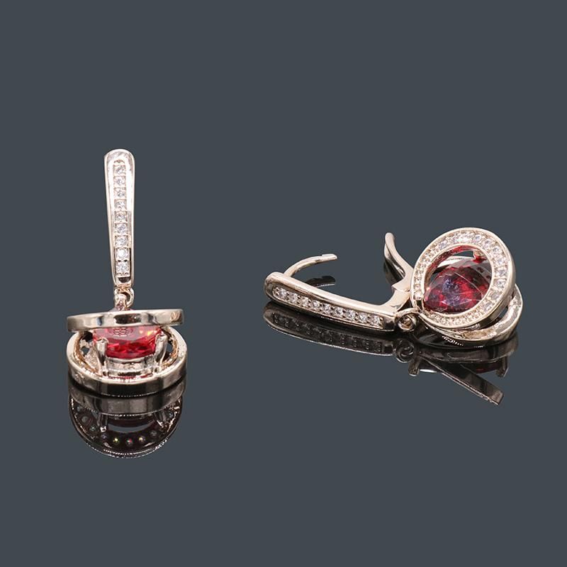 High Quality Safety Pin Ladies Luxury Zircon Earrings