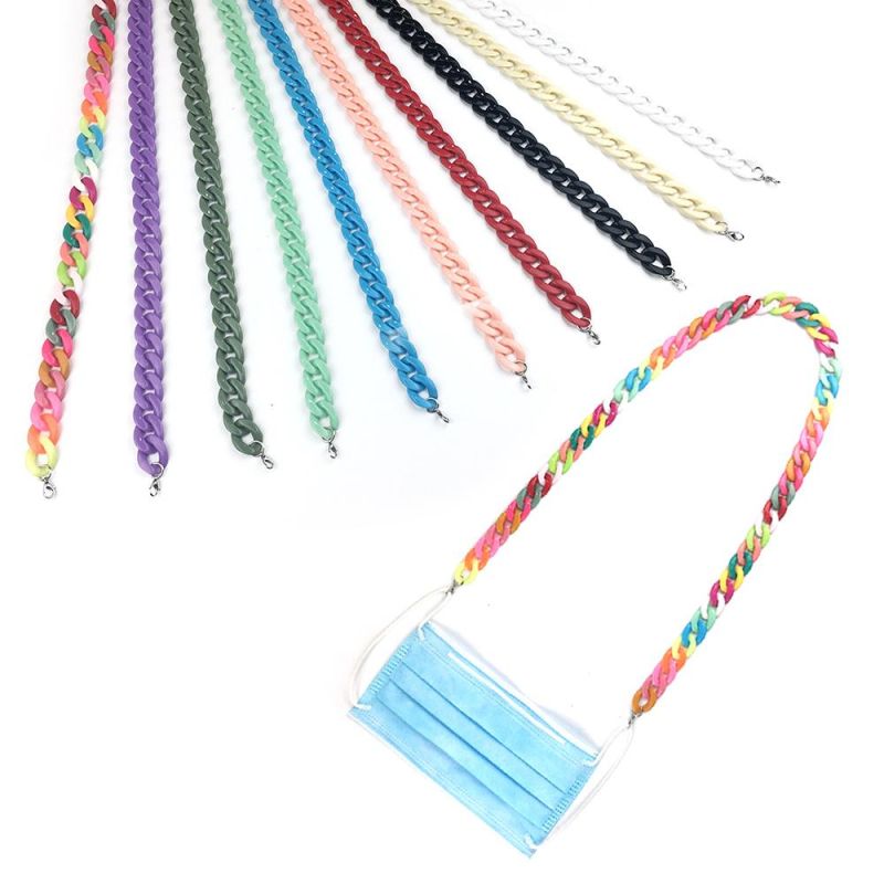 High Quality Matte Color Face Masking Acrylic Link Masking Chain for Kids