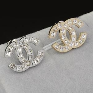Silver Gold Imitation Diamond Stud Earrings
