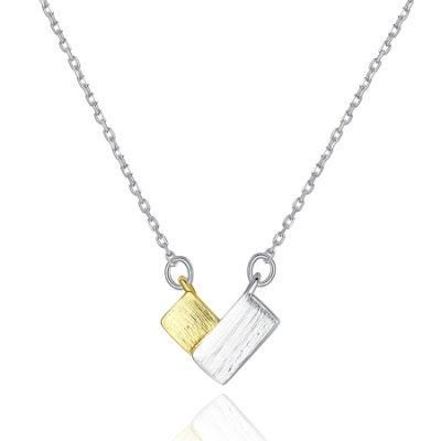 Wholesale Costume Superimpose Rectangle Jewelry Round Pendant Necklace