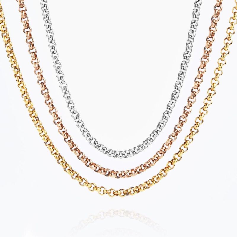 Hot Selling Gold Plated Accessories Necklace Belcher Chain for Fashoin Hip Hop Jewellery Gift Design