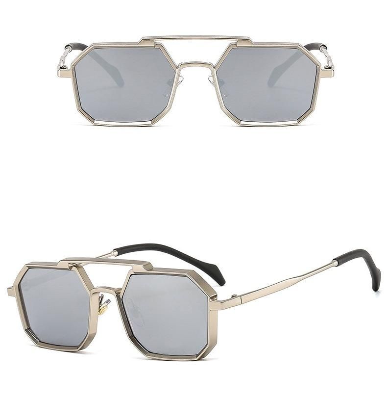 2022 Punk Metal Polygon Designer Sunglasse