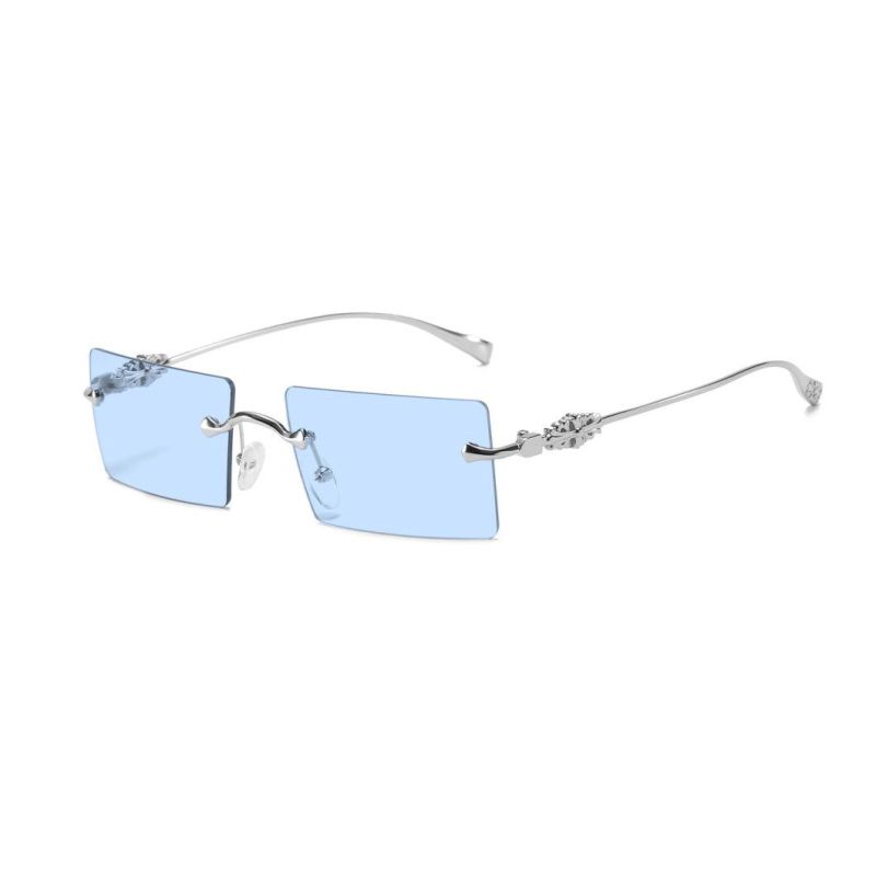 2020 No MOQ Frameless Colorful Fashion Metal Sunglasses
