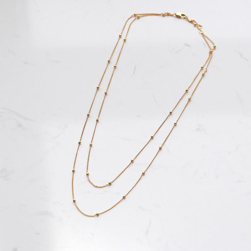 Fashion Simple Triangle Geometric Double Layer Necklace Jewelry