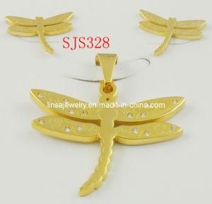 Fashion Dragonfly Designs Plating Gold Stainless Steel Jewelry Sets