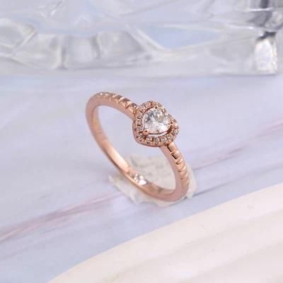 Fashion Accessories Rose Gold Plated Jewellery Fashion Jewelry Factory Wholesale Trendy 2022 CZ Moissanite Hip Hop Ring