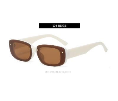 Fashion Sun Glasses for Ladies One Piece Lens UV400 Drop Ship Bulk Green Brown Pink Sunglasses Women Square Male 2022 Wholesale