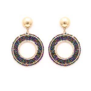 Fashion Accessories Jewelry Women Seed Bead Gold Earrings