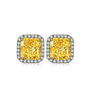 Costume Jewelry 925 Sterling Silver Finished Stud Earring High Carbon Diamond Stud Earring for Women