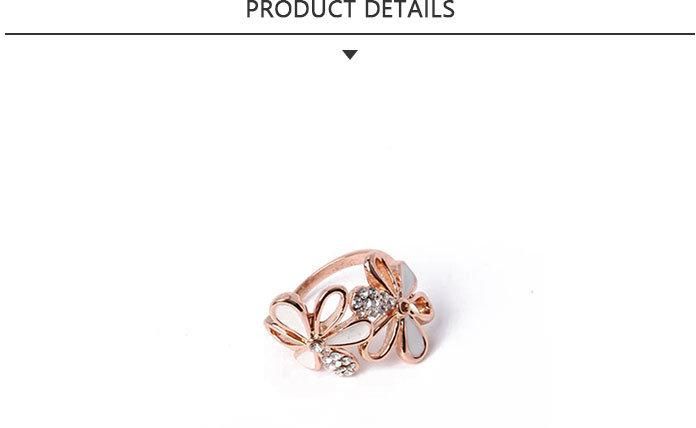 New Design Fashion Jewelry Flower Shape Gold Ring