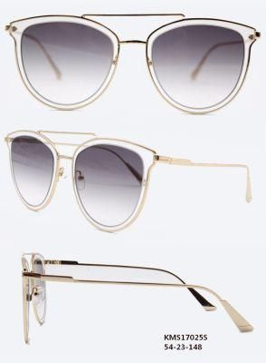 Metal Sunglasses Hot Selling Lady&prime;s Sunglasses (KMS17025S)