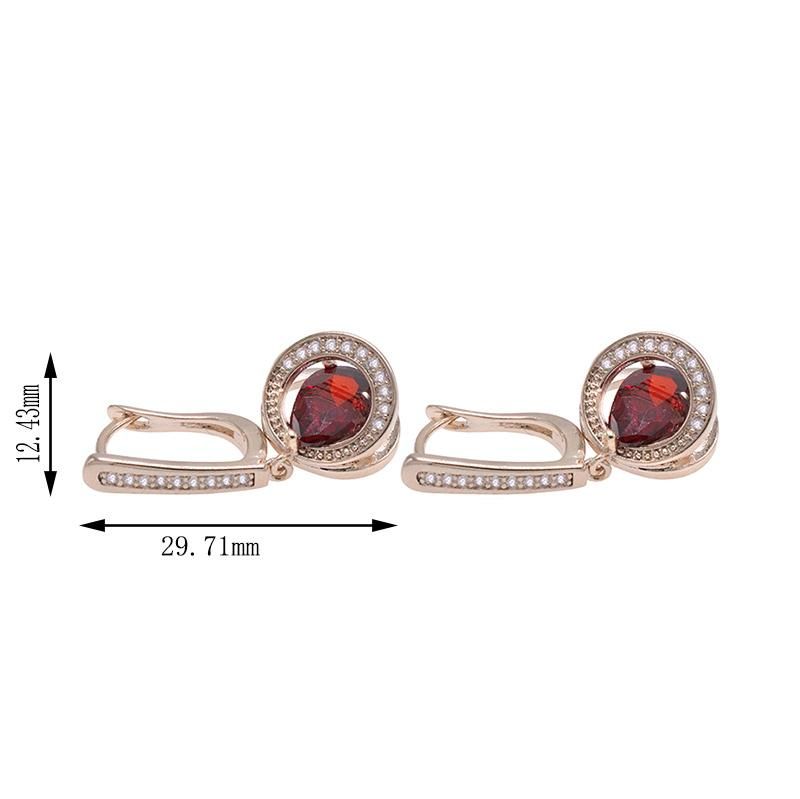 High Quality Safety Pin Ladies Luxury Zircon Earrings