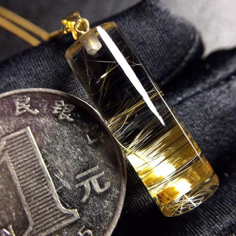 China Crystal Gold Pendants Natural Crystal