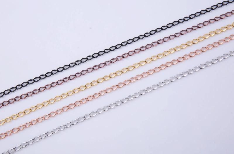 Promotional Jewelry Accessories Embossed Welded Link Chain Extender Necklace Bracelet Anklet Fashion Jewelry