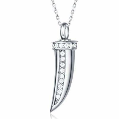 Horn Shape Keepsake Jewelry Pendant with Crystal